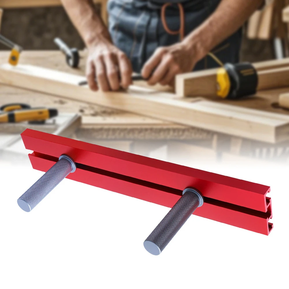 1920mm Aluminum Alloy Sliding Slot Fence Kit for Woodworking Tables Workbenches with Adjustable Clamping and Stop Blocks