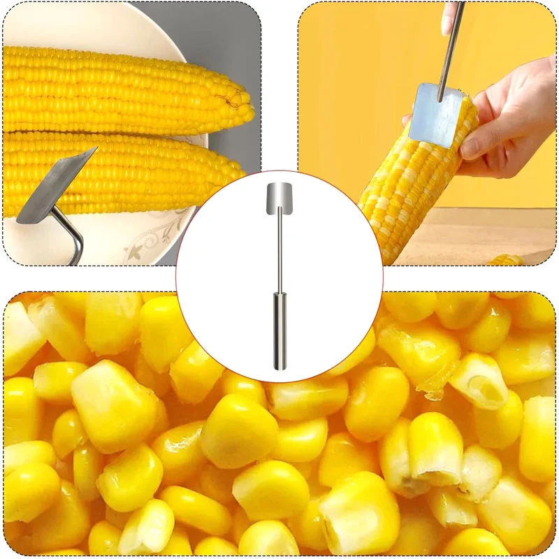 Stainless Steel Corn Peeler Serrated Corn Stripper Peelers Cob Shaver Planer Thresher Cutter Kitchen Fruit Vegetable Gadget Tool