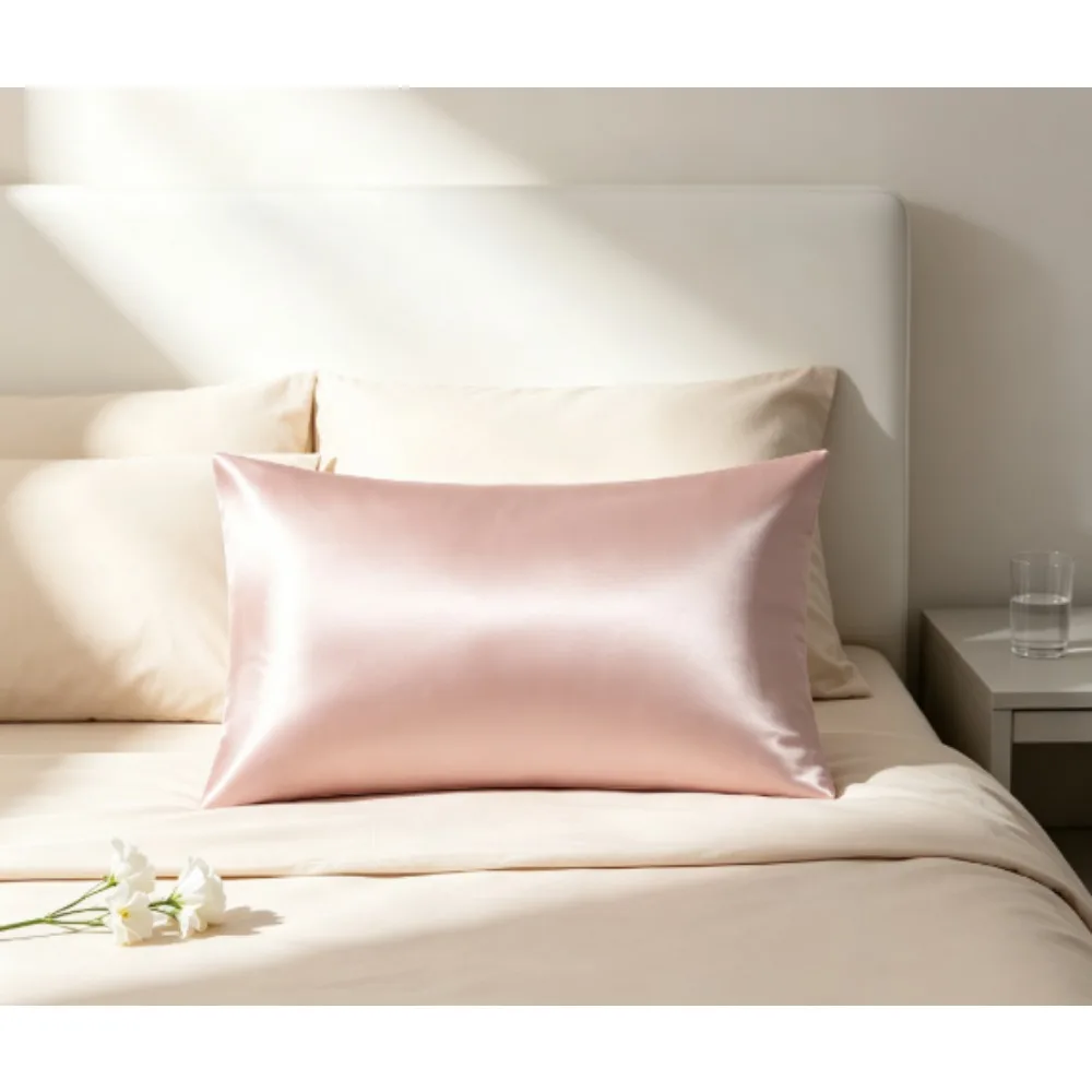 Mainstays Satin Pillowcase – Standard – Blush Pink – Frizz Control & Cooling Comfort – 1 Pack