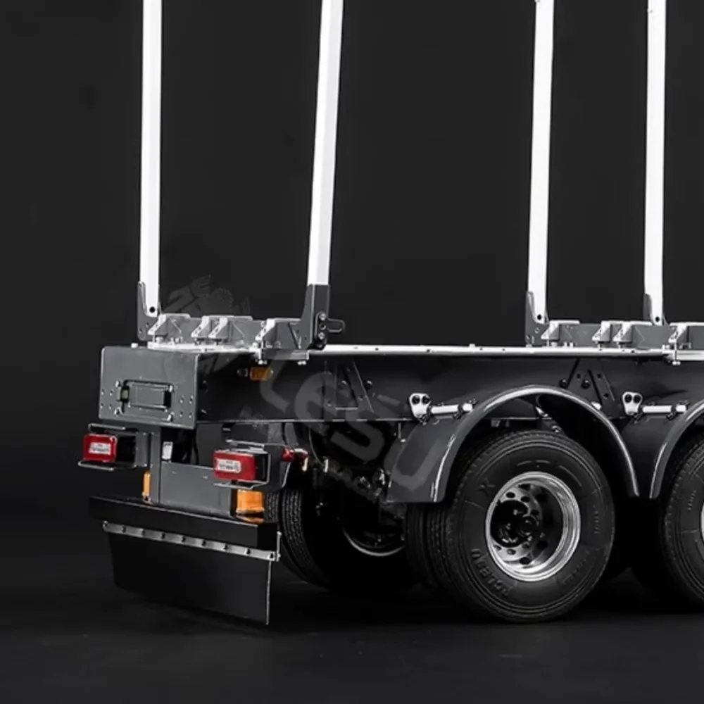 

LESU 1/14 деревянный полуприцеп из нержавеющей стали с электрической опорной ножкой для радиоуправляемого тягача, игрушечная модель с дистанционным управлением