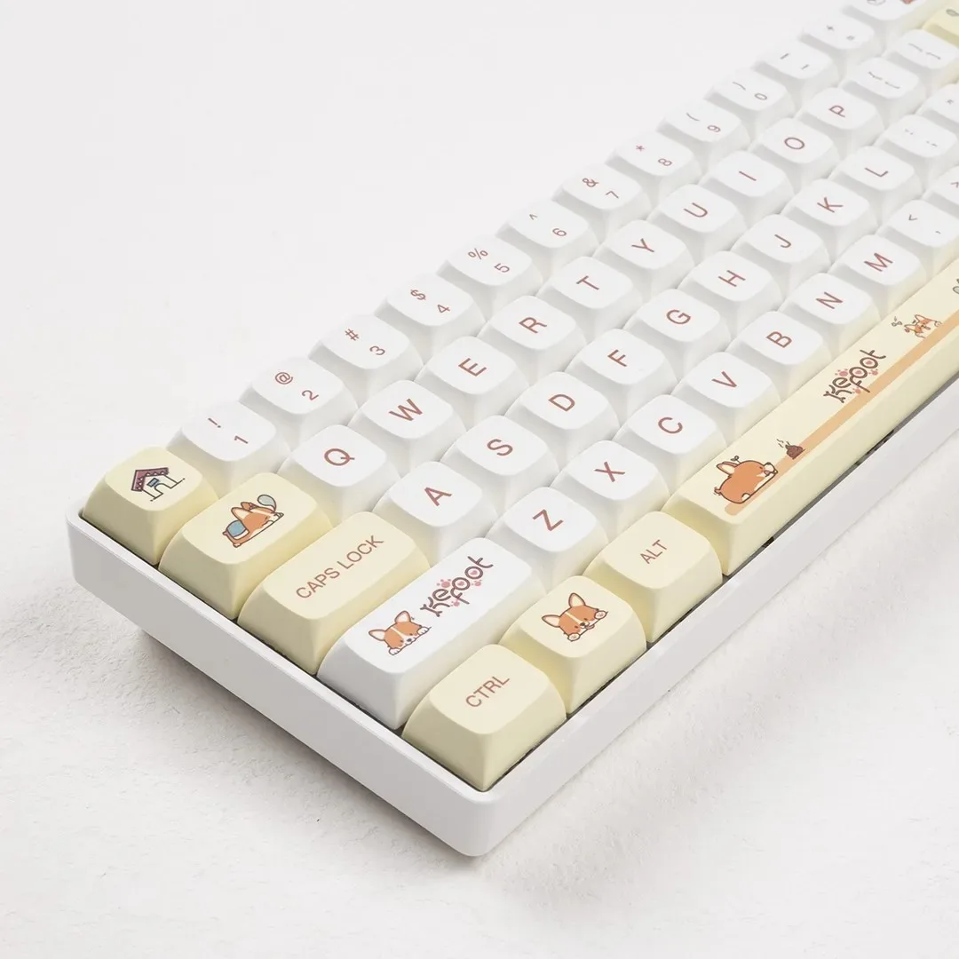 

135 клавиш, милая собака PBT Keycap Corgi Dye Sublimation Profile XDA Keycpas для Cherry MX Switch DIY механическая клавиатура на заказ