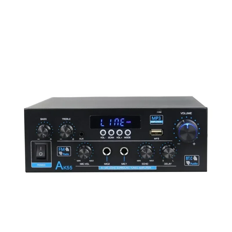 

Flash Drive Two-Channel Power Amplifier AK-55 Digital And USB