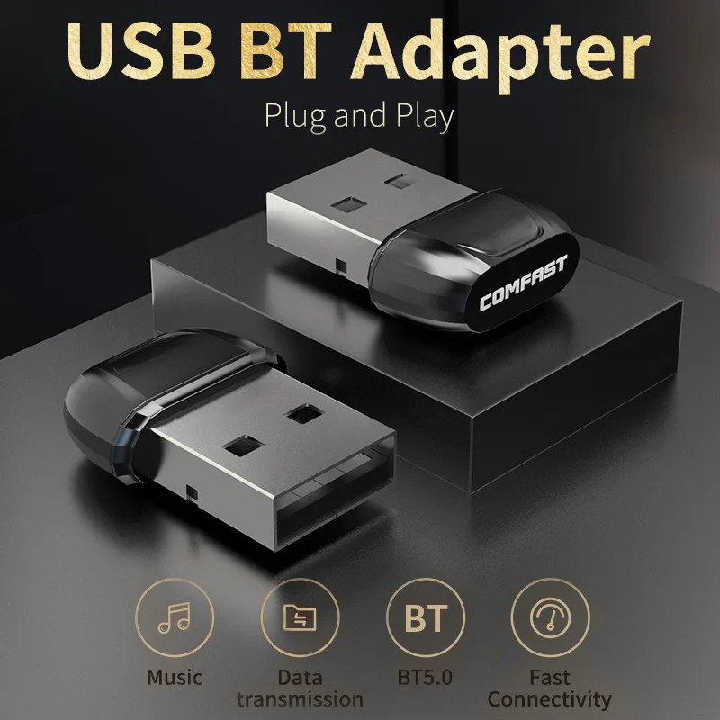 Comfast Bluetooth-compatible Adapter Wireless USB BT5.0 Dongle Data Transmitter Receiver for PC Desktop Laptop Earphone Audio