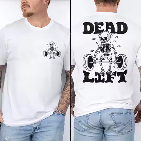 Dead Lift Skeleton T-shirts, Gym Pump T-Shirt, Funny Workout Tshirt, Weightlifting T Shirt, Funny Skeleton Gym Tees For Men