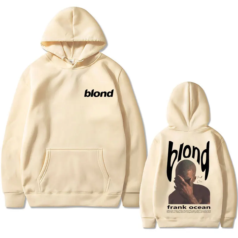 Best Famous Popular Music Singer R&B Frank Hip Hop Oversized Hoodie Men's Ocean Fashion Vintage Pullover Blond Graphic Hoodies