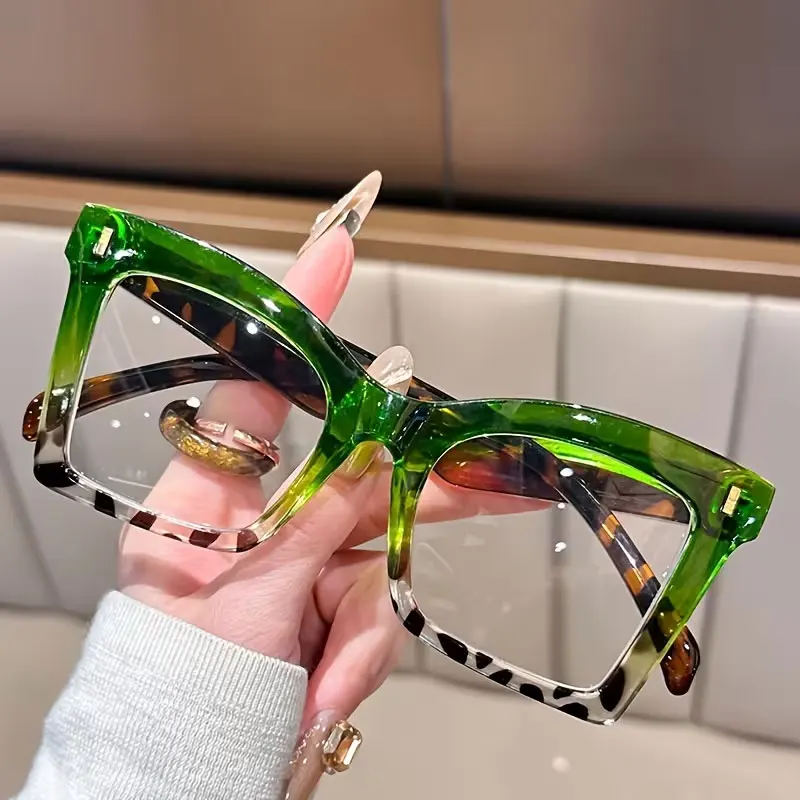 1 Pair of Fashionable Classic Square High-End Large-Frame Trendy Style Reading Glasses That Enhance Appearance and Reduce Age Appearance, Lightweight and Portable, Suitable for Daily Use at Home, Office, or When Going Out, Available in Prescriptions from +1.0 to +4.0