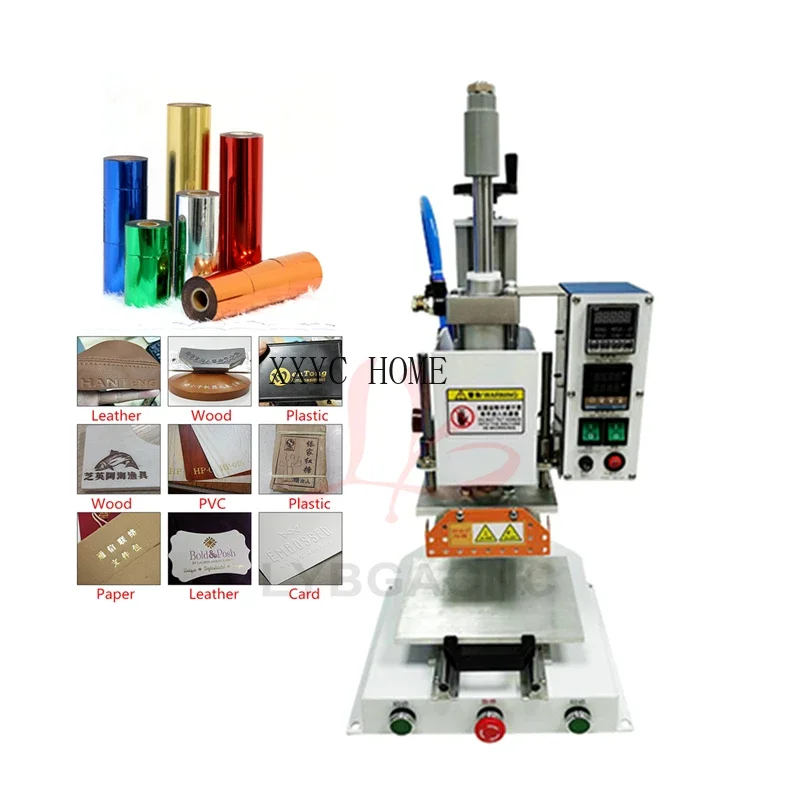 Bronzing Machine Hot Stamping Machine Pneumatic Embossing Machine with Hot Stamping Foil Gilded Paper HS foil for PVC Leather