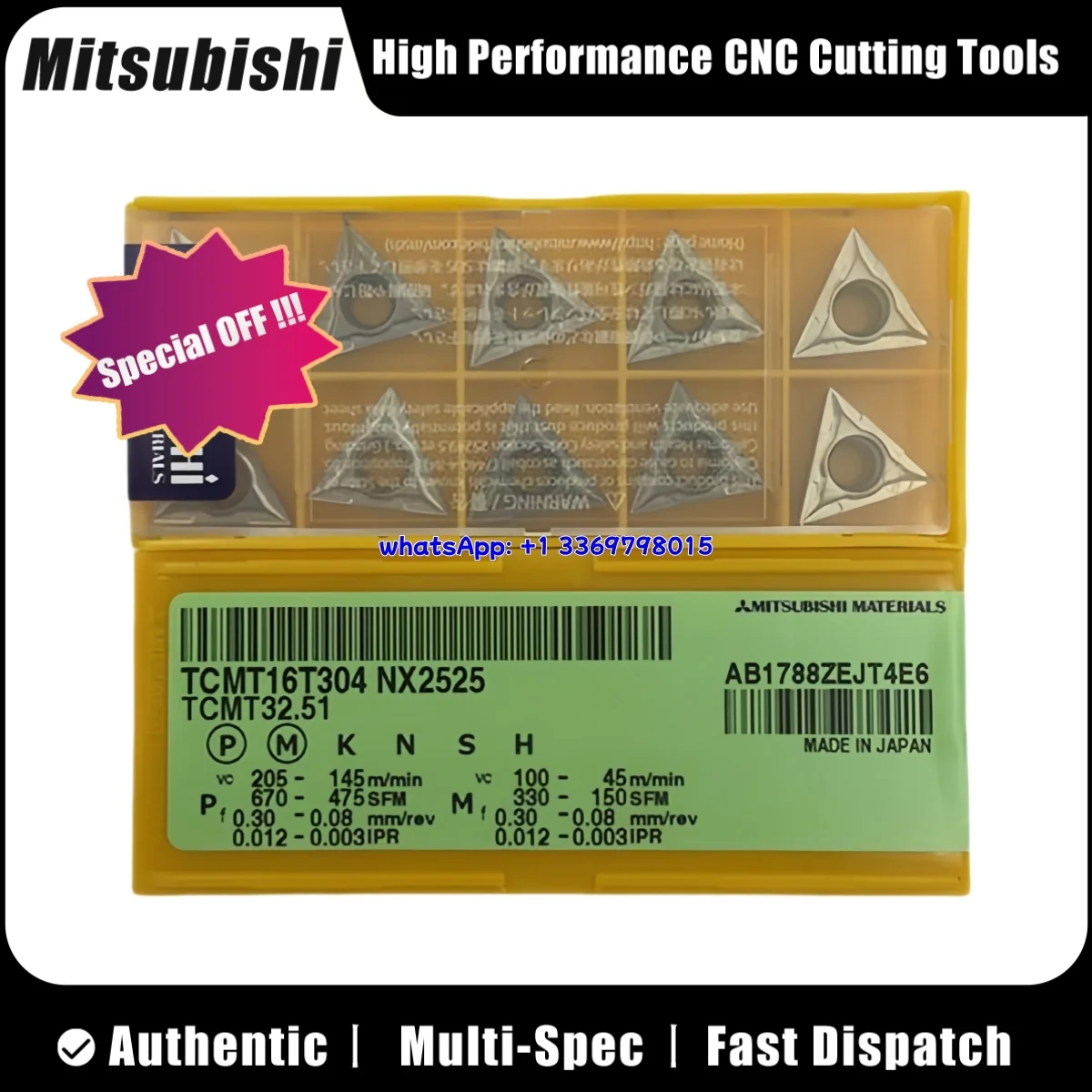 Original TCMT TCMT16T3 04 NX3035 Turning Insert 10PCS