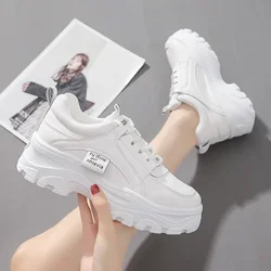 New White Sneakers Women Platform Orange Warm Shoes for Women Breathable Soft Sport Shoes Woman Chunky Wedge Shoes Footwear