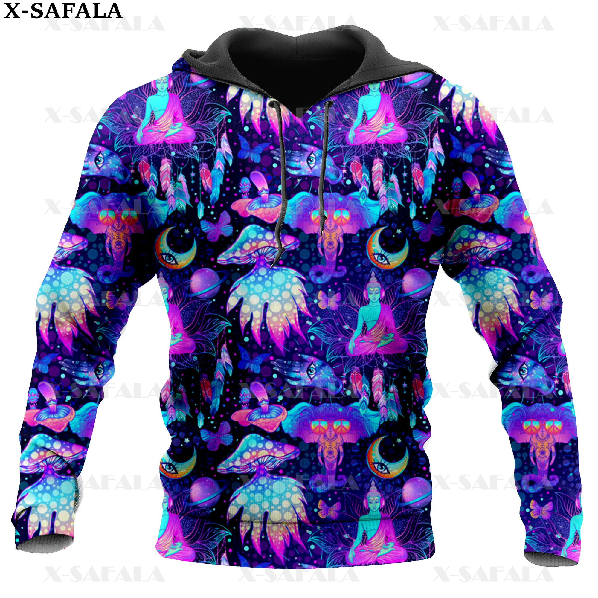 Natural Psychedelic Mushroom Eyes Trippy 3D Print Zipper Hoodie Man Female Pullover Sweatshirt Hooded Jacket Jersey Tracksuits12