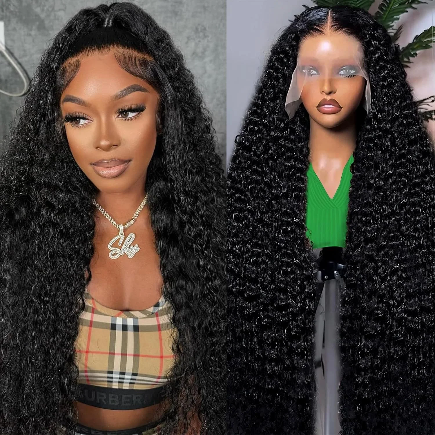 40 46 Inch Deep Wave 13x6 13x4 HD Lace Front Human Hair Wig 220 Density Water Curly Lace Frontal Wigs Human Hair For Black Women