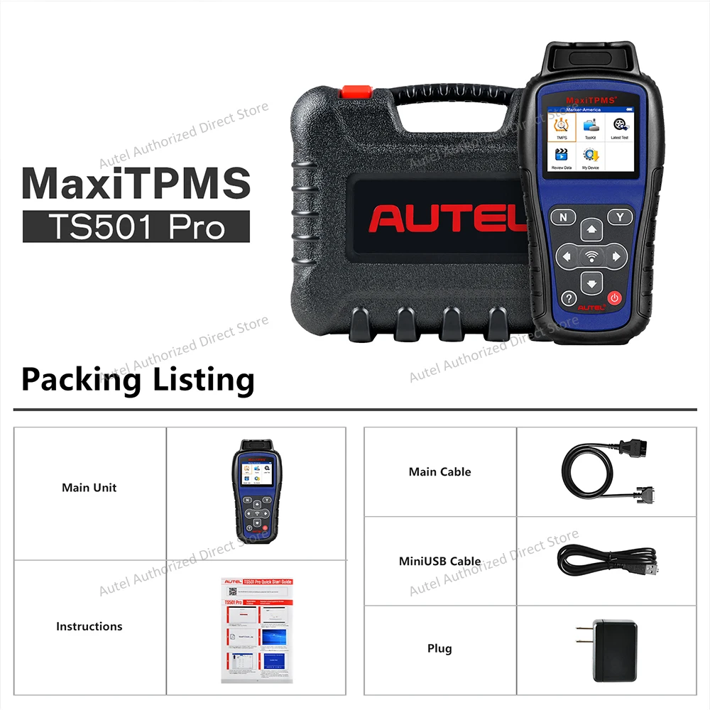 Autel MaxiTPMS TS501 PRO TPMS Diagnostisch Gereedschap Codelezer Activeert/herleert TPMS-sensoren, programmeert MX-sensor, gratis update PK TS408S