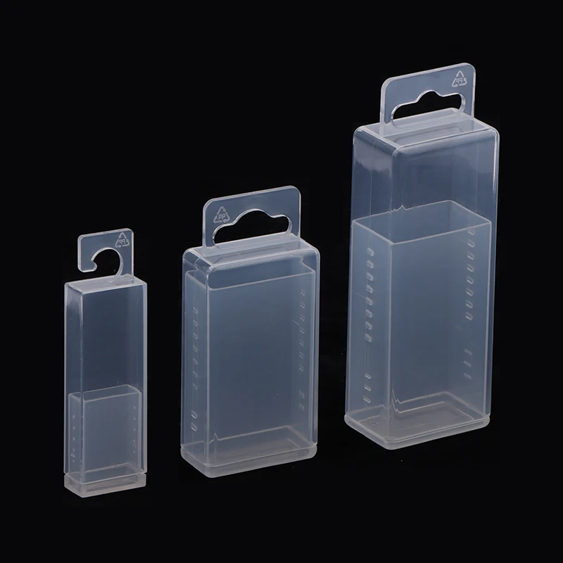 

1pc Transparent Tool Parts Storage Drill Milling Cutter Box Twist Drill Plastic Packaging Boxes Rectangular Telescopic Box