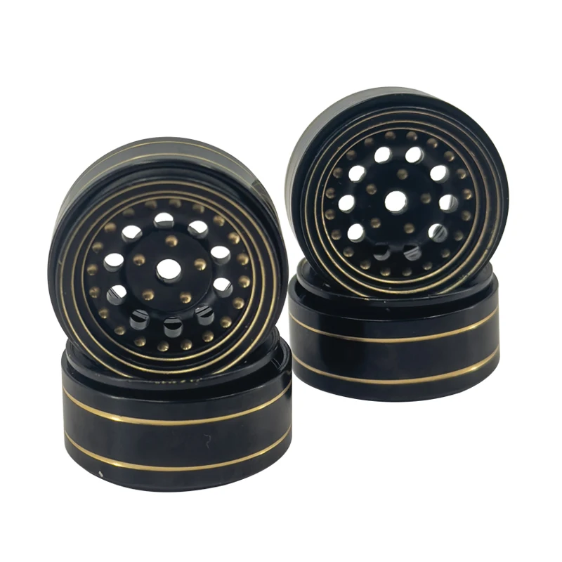 Axial Scx24 Wheel Hub Rims Beadlock  Gladiator Upgrades Parts brass Metal For 90081 C10 1/18 TRX4m 1/24 Rc Car Accessories