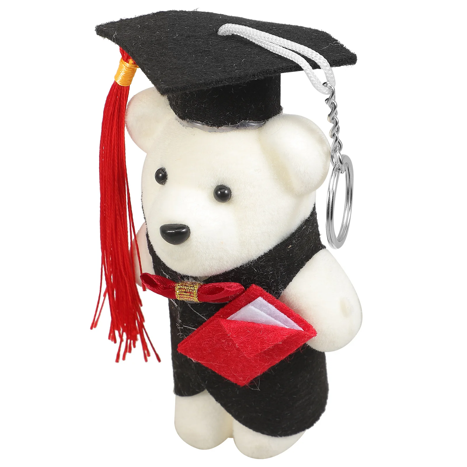

Lovely Grad Bear Key Chain Made of Reliable Material Resists Deformation Ideal for Mobile Phone Bag Decoration Keychain Gift