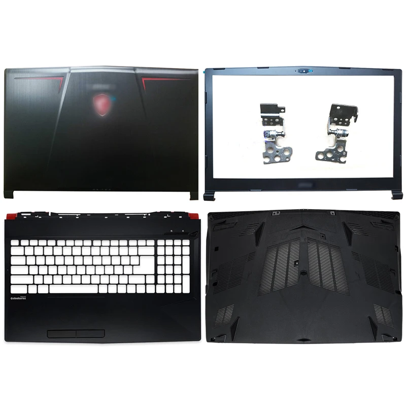 

NEW Metal Laptop LCD Back Cover/Front Bezel/Hinges/Palmrest/Bottom Case For MSI GP63 GP63VR Rear Top Lid Cover 3077C1A213HG017