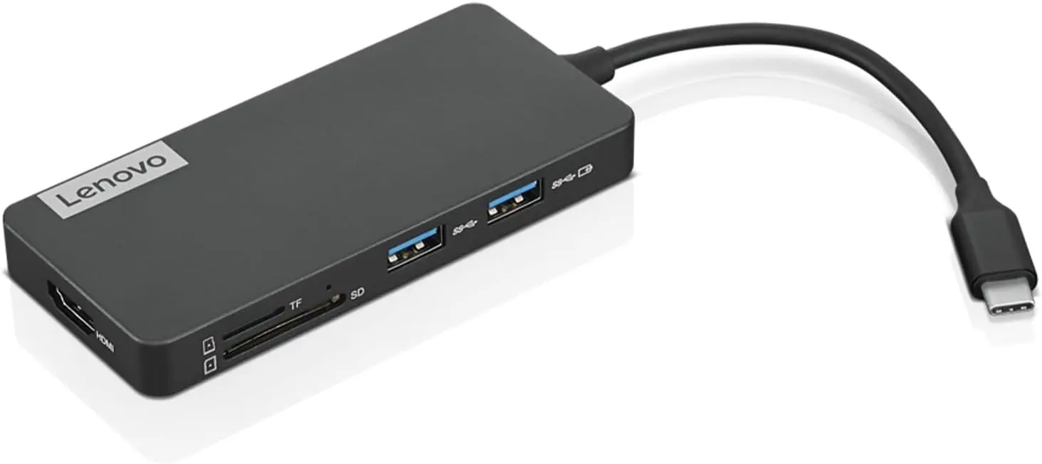 

USB-C 7-in-1 Hub for Laptop: 4K HDMI, 3 USB-A Ports, SD/TF Readers, Power Pass-Through