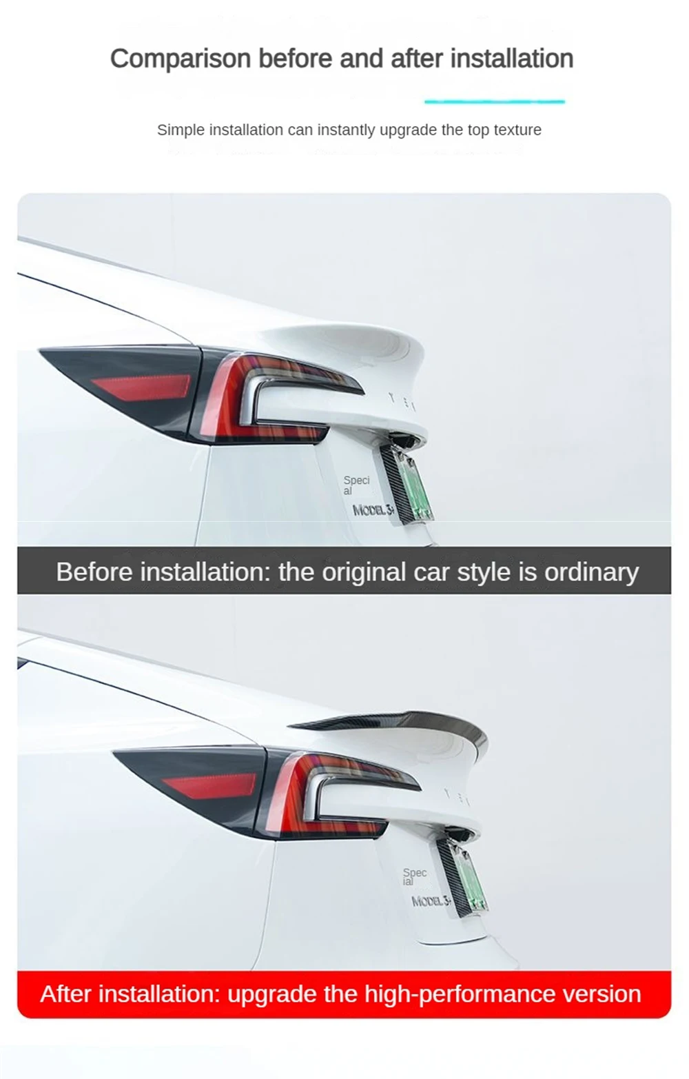 ABS Modell 3 Highland 2024 2025 2026 Original Spoiler Für Tesla Modell 3 Hinten Stamm Flügel Modifikation Auto Außen Teile auto-stil – Detail 3