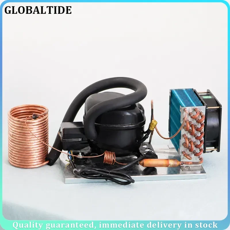 QD43W 220V Small Chiller - Micro Refrigeration Compressor Unit R600a for DIY Custom Circulating Water Cooling