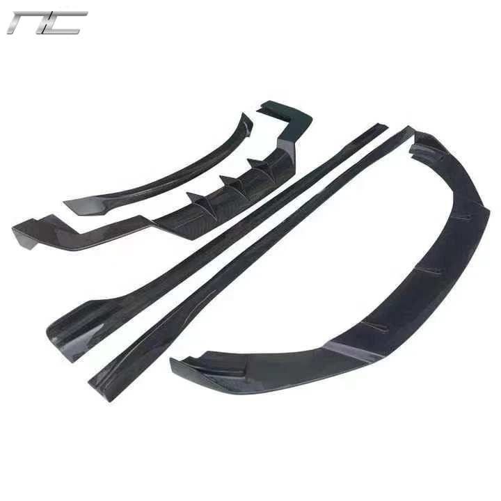 For Maserati Ghibli 3D style carbon fiber front spoiler rear diffuser side skirts and trunk spoiler for Maserati Ghibli facelift