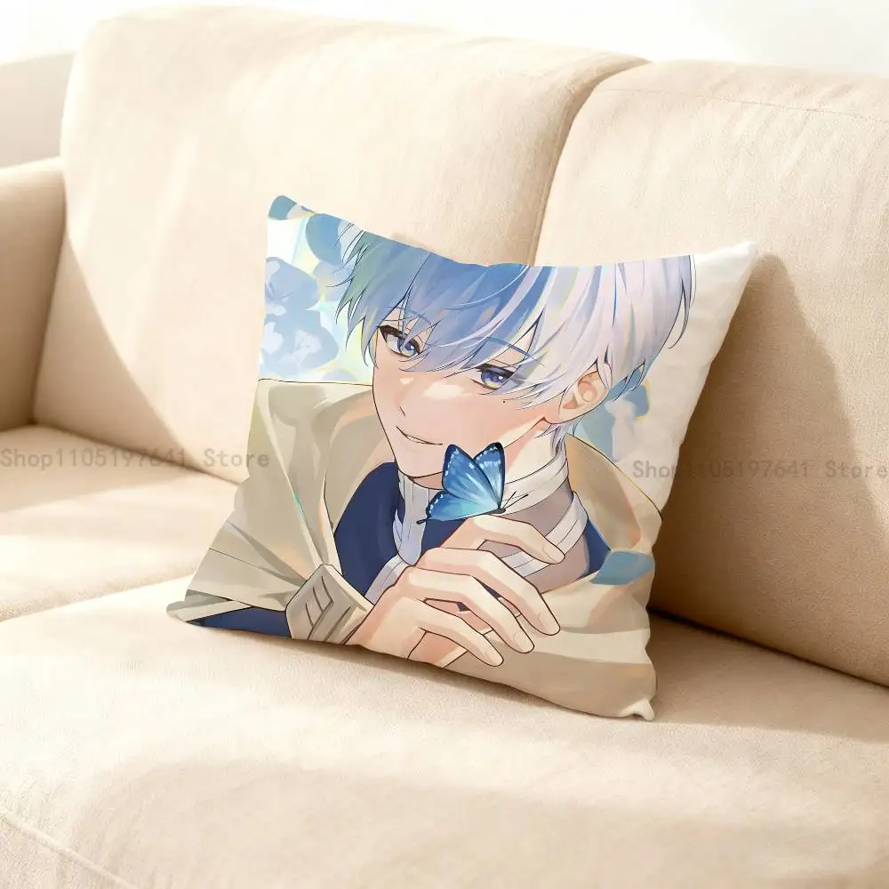 Frieren H-Himmel Anime Celebrity Merchandise All-Match Printed Pillow Case Sofa Car Office Room Decoration Protector