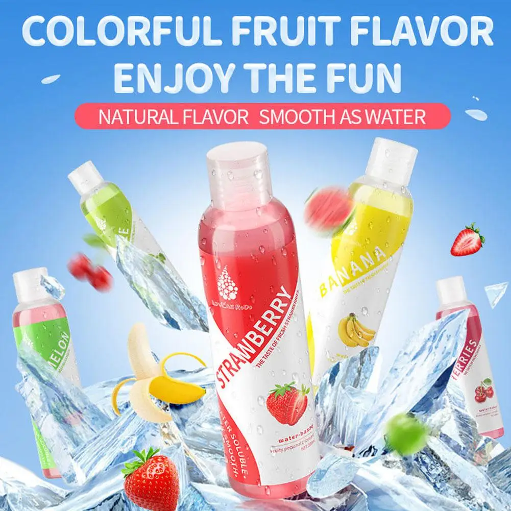 Lubricante a base de agua con aroma a fruta de 200ml para sesiones sexuales, Gel de amor para parejas, lubricante sexual para hombres, mujeres, Gay, producto Sexy para adultos