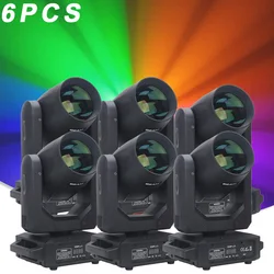 6pcs 200w hohe Helligkeit Moving Head Beam Spot Bühnen beleuchtung 18 Prismen DJ Hochzeits feier Disco Tanz Weihnachten Shake Head Lampe