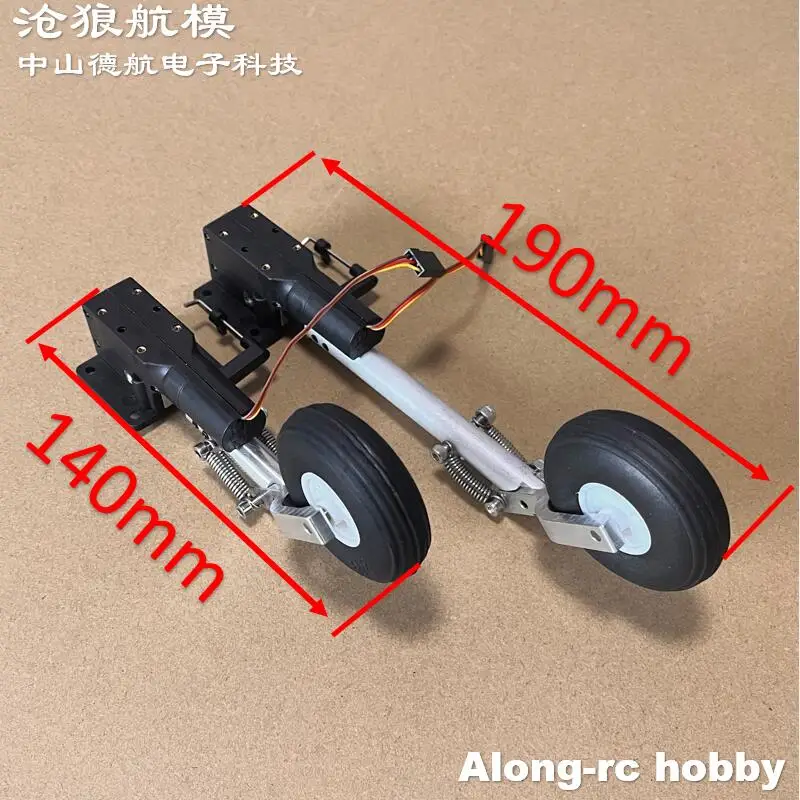 Roue en PU rétractable à double ressort pour modèles d'avion, train d'atterrissage à genoux, pièce d'avion RC, 113mm à Oil mm, 3-5kg, bricolage