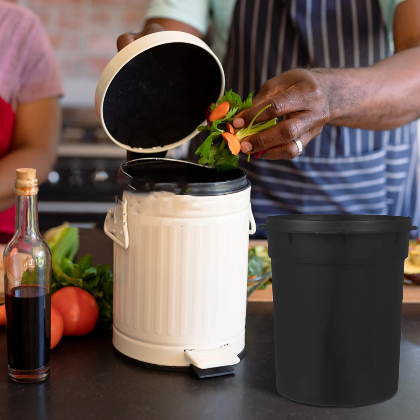 

Thickened Inner Bin Trash Can Replacement Simple Design Easy Clean Large Opening For Home Kitchen Office Bedroom Bathroom