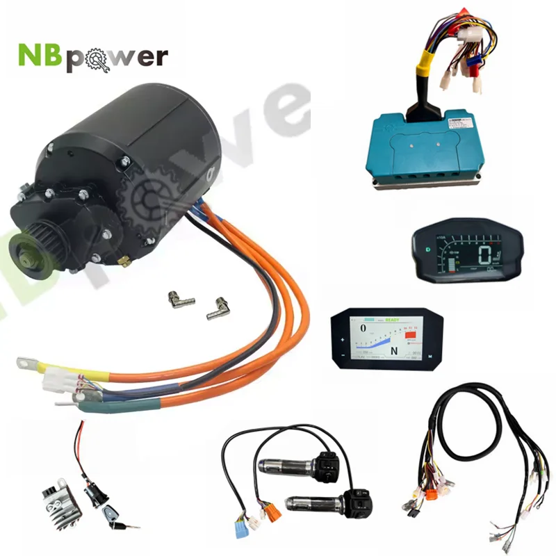 

QS138 90H 4000W Liquid Cooled Mid-Drive Motor Conversion Kit with FarDriver ND72680 Controller for Electric Moped Vehicles