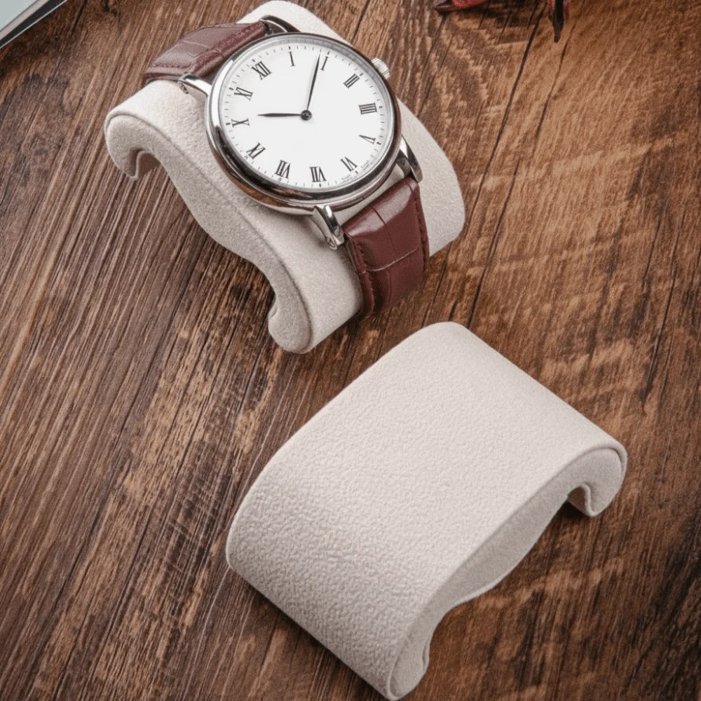 Soft Suede Watches Storage Pillow Multi Functional Velvet Material Wristwatch Cushion Durable Display Function