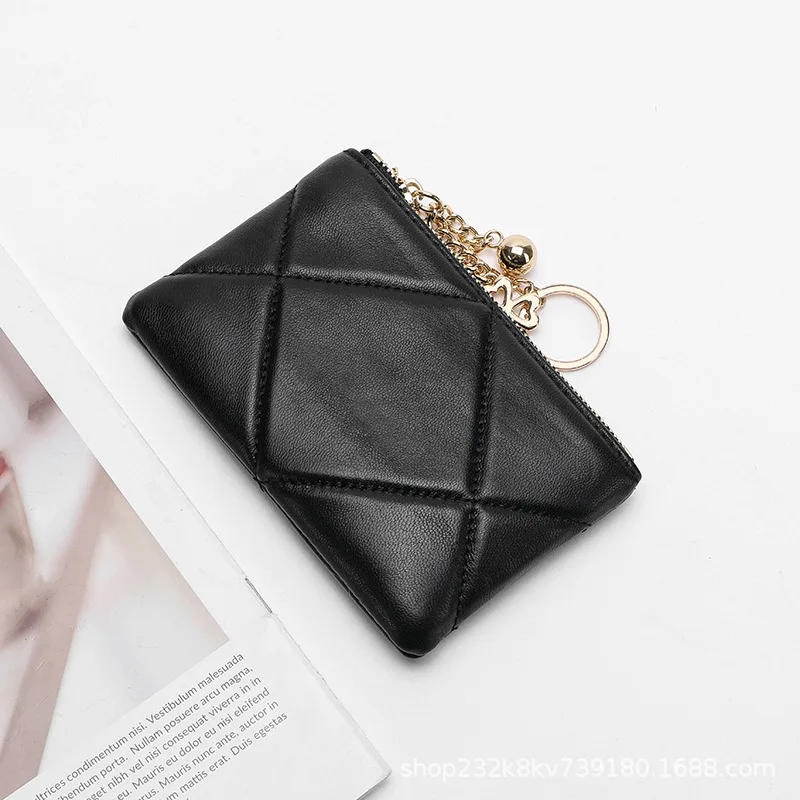 Delicate Coin Coin Purse Leather Women's Short Bag Slim Zipper Clutch Small Bag 2025 New Key Case