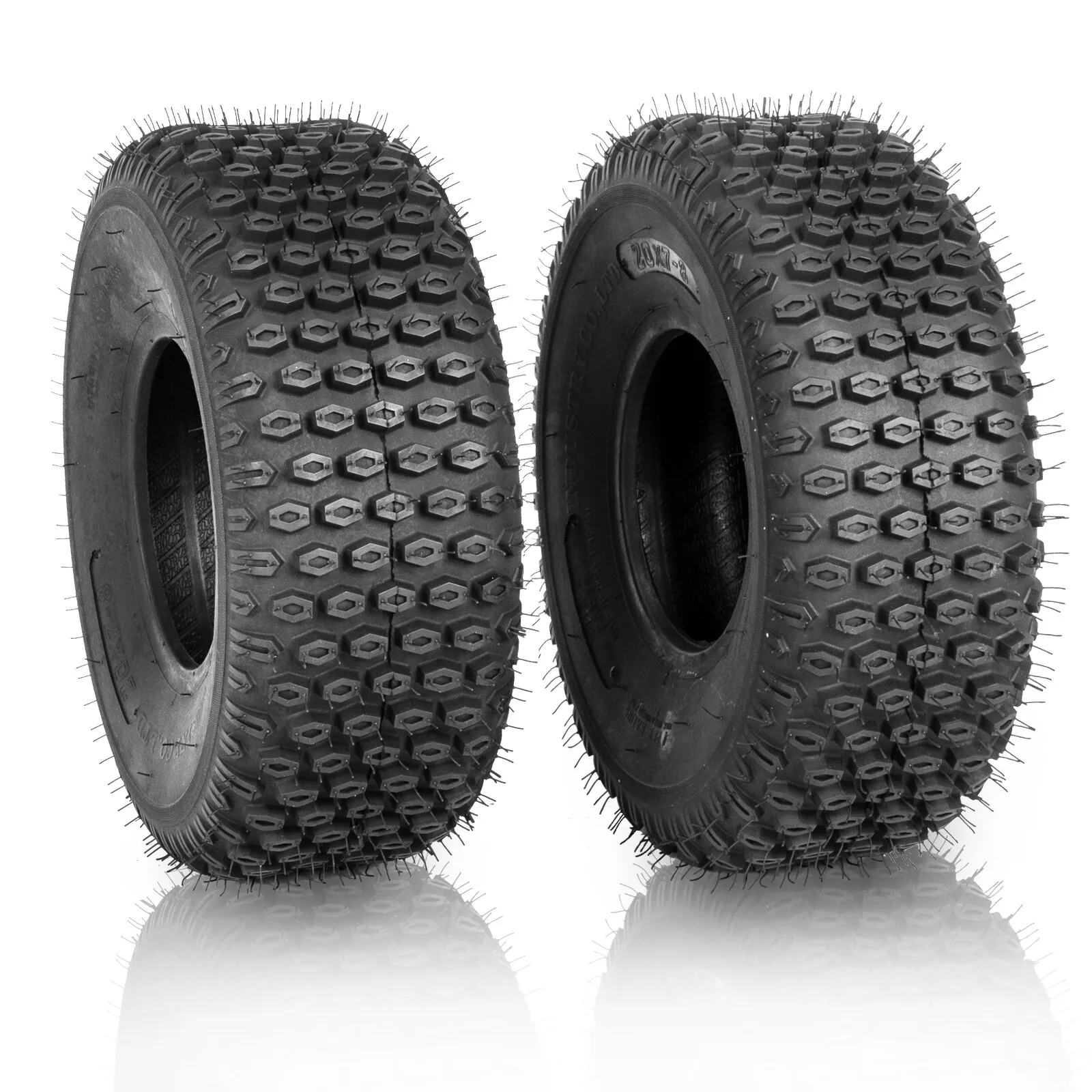 Two 20x7.00-8 20x7-8 20x7x8 ATV Tires All Terrain AT 6 Ply Rated Tubeless