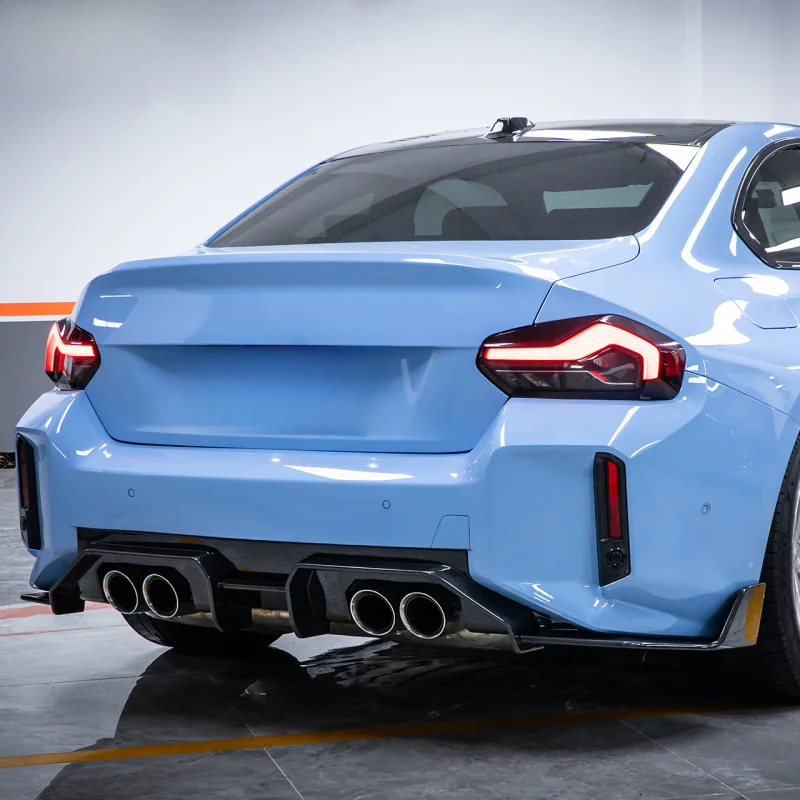 High Quality Real Dry Carbon Rear Bumper Diffuser Lip With Winglets Daily Driving Refit Upgrade Auto Parts