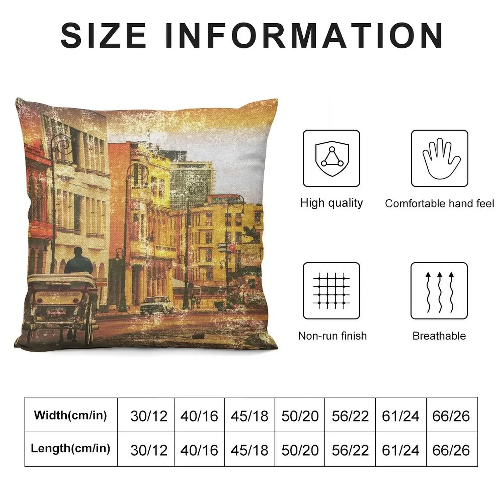 Vintage Old Havana Cuba Stamp Throw Pillow Cushion Cover For Sofa Pillowcases Bed Cushions anime girl Decorative Cushion pillow