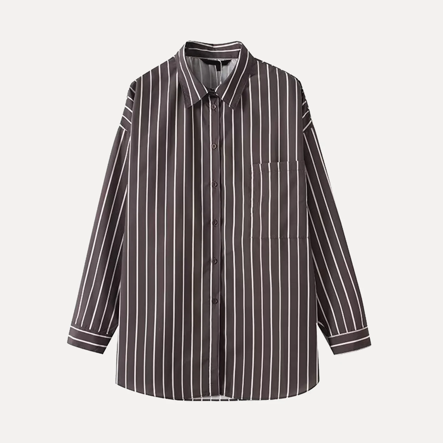 Csa Fena E com tras Verticais Soltas Marca Z Estilo Novo de Outono para Jovens Manga Longa com Gola Vir...