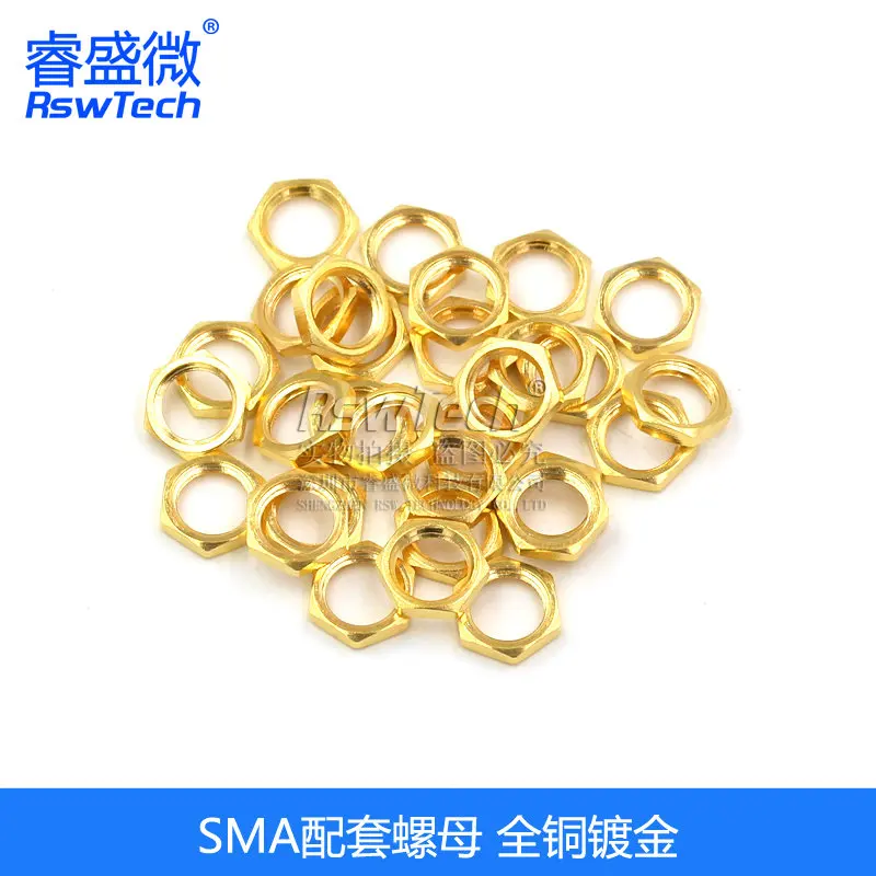 50PCS SMA Nuts 50PCS SMA Red Dust Cap Match For SMA Connector SMA Adapter