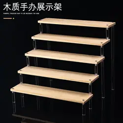 Wooden Display Stand Ladder Handicraft Stand Binary Model Display Rack Shoes Jewelry Cosmetics Perfume Home Storage Holders