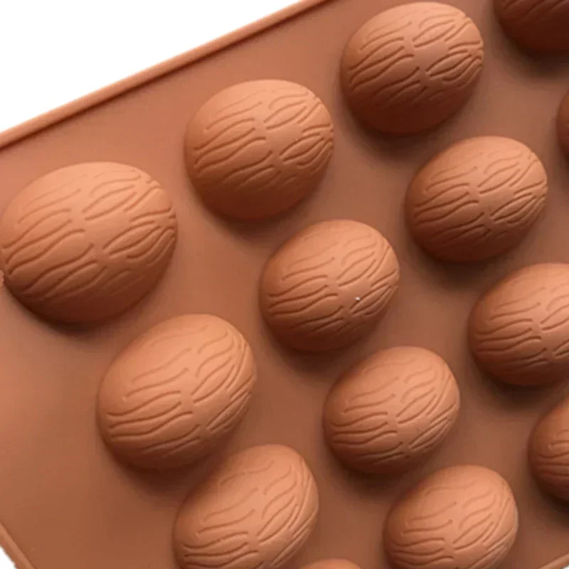 20 Holes Walnuts Nuts Shape Cake Chocoalte Molds Silicone Pudding Mold Cake Baking Tools DIY Walnut Soap Mold