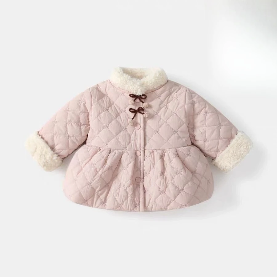 Bestseller Girls Cotton Coat 2026 New Stylish Kids Warm Jacket Baby Quilted Thick Top Winter