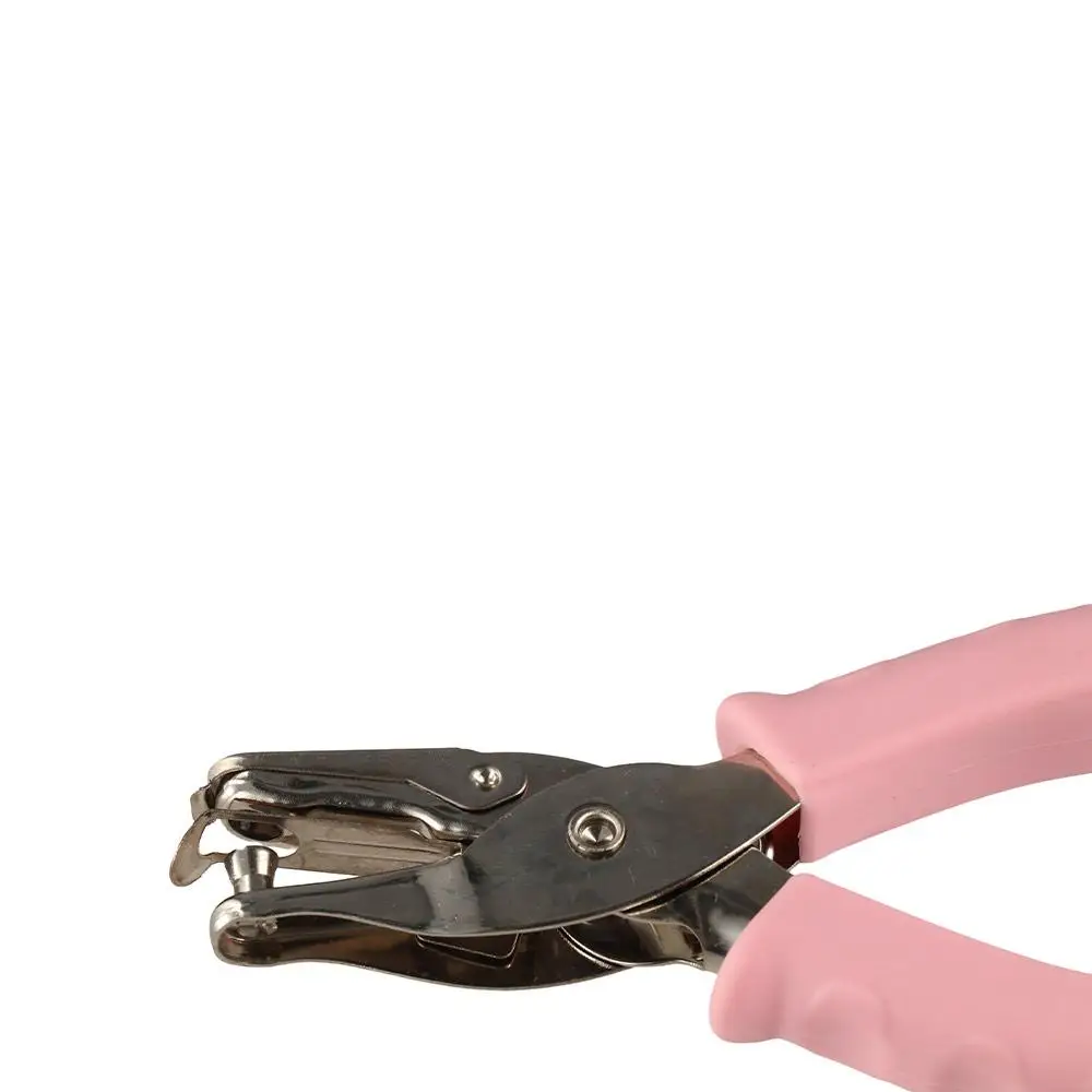 Single Hole Mini Paper Punch Non-slip Handle 3 Color Available DIY Paper Puncher 6mm Hole Rubber Handle Loose-leaf Punch School