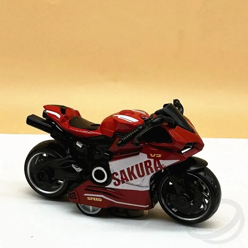 Mini coche de motocicleta de aleación de Metal, juguetes Sakura-V2, velocidad extraíble, colección de figuras de vehículos de carreras, regalo para niños y adultos