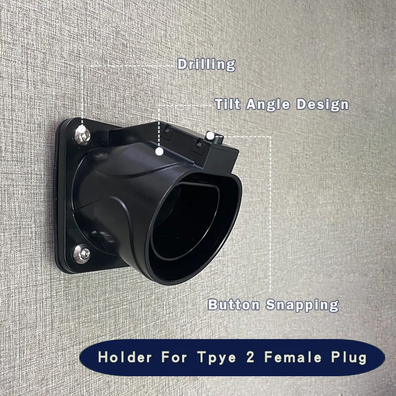 Level 2 EV Charger Car Holder Cable Holster Connector For Type 2 Vehicles IEC 621962