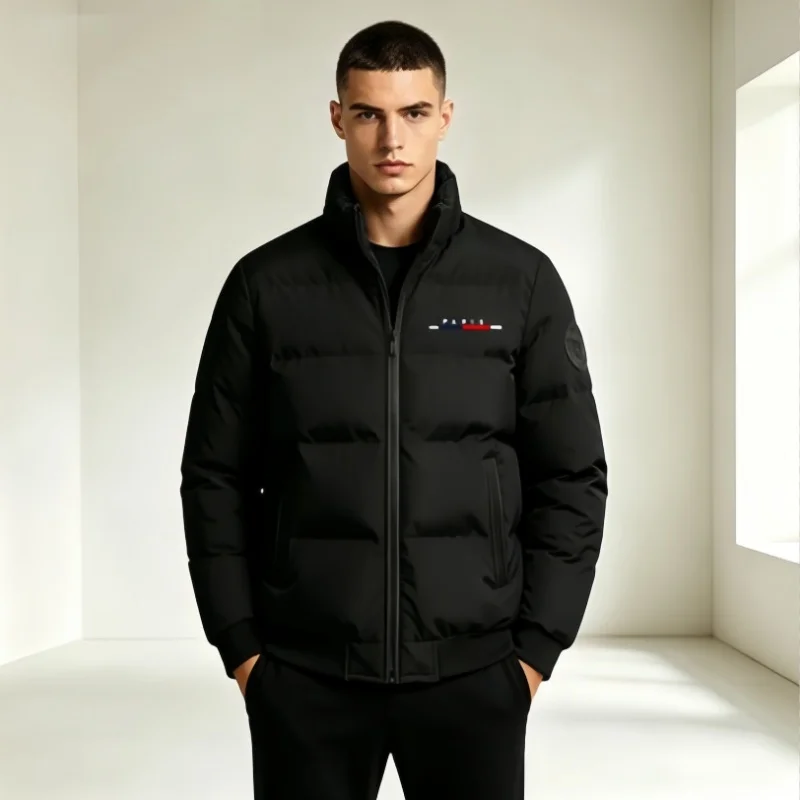 2026 New Men Windproof Waterproof Thick Warm Cotton Padded Jacket Autumn Winter Fashion Outdoor Street Casual Coat Sportswear