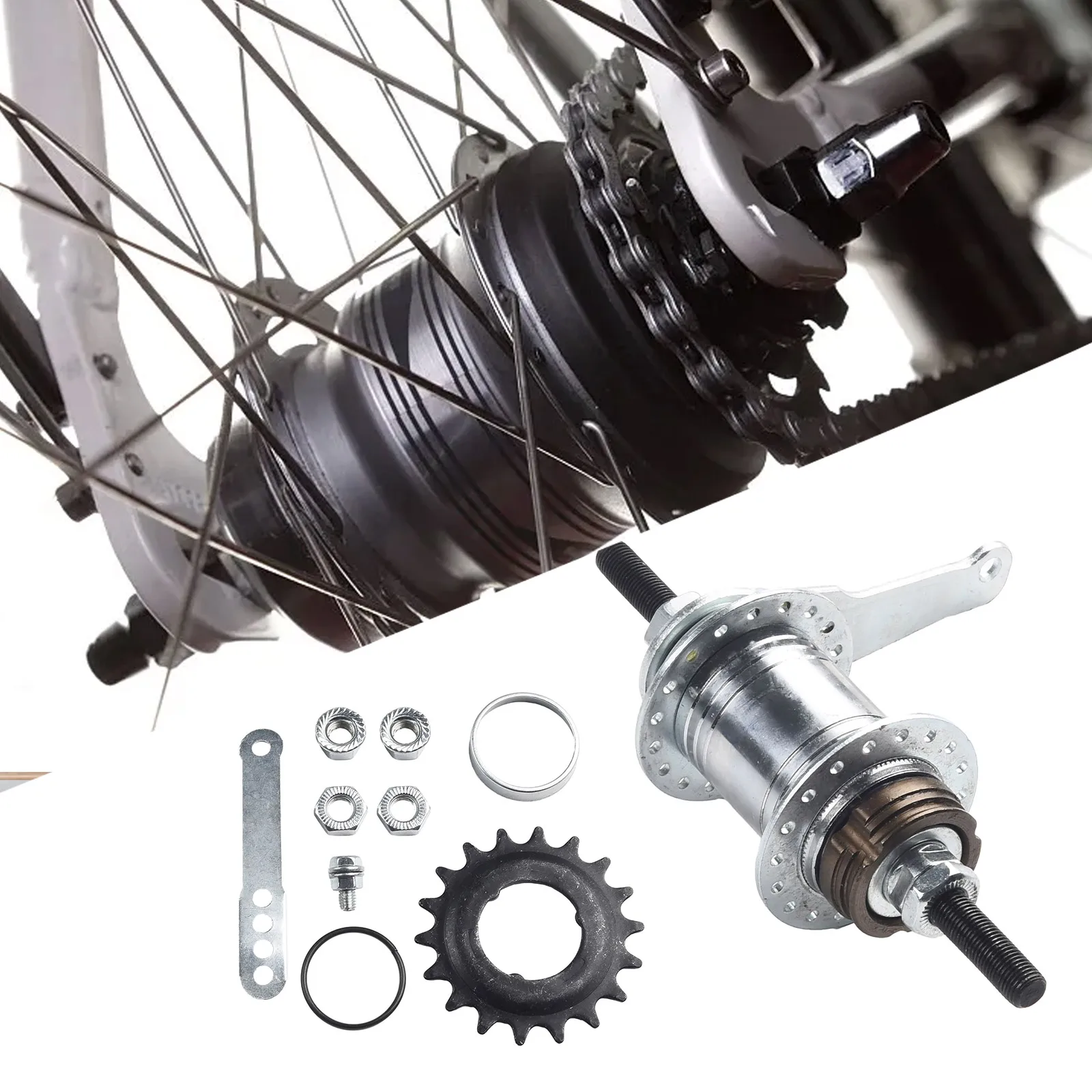 High Quality Hot Sale 36 Hole Hub Rear Hub Silver For Back Pedal Brake Rear Wheel Coaster Hub Bike Accessories