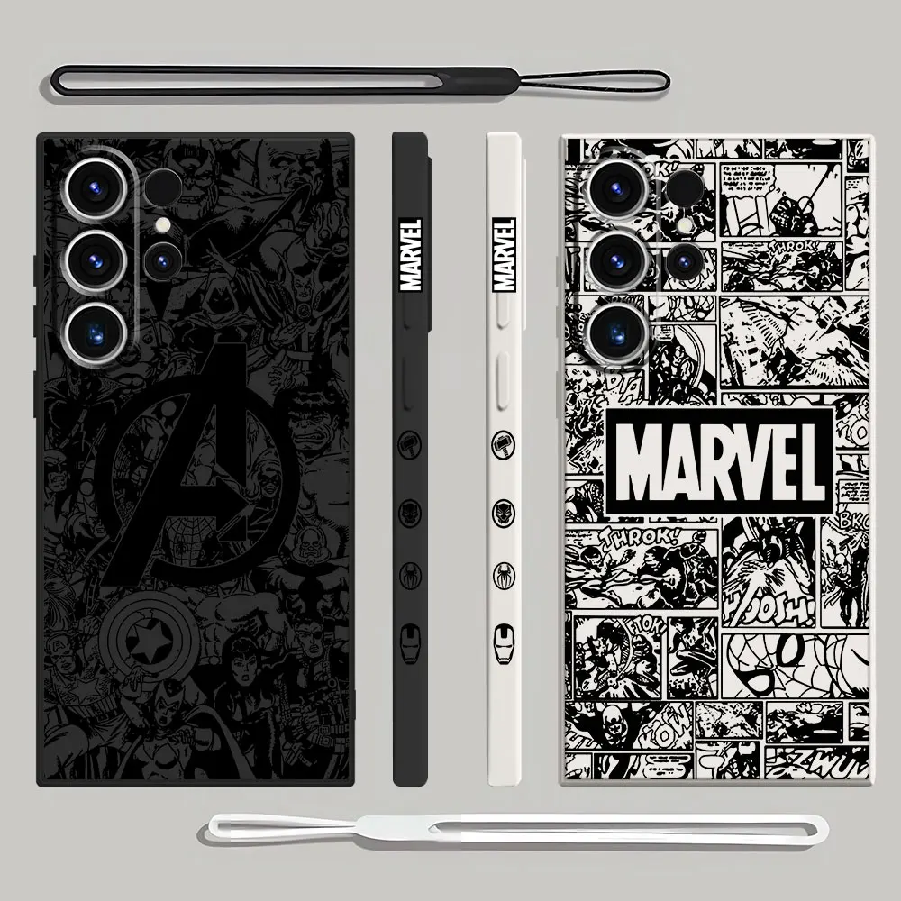 Marvel superhero logo Phone Case for Samsung Galaxy S23 Ultra 5G S20 FE Note 10 Plus Note 20 Ultra S10 S22 Cover