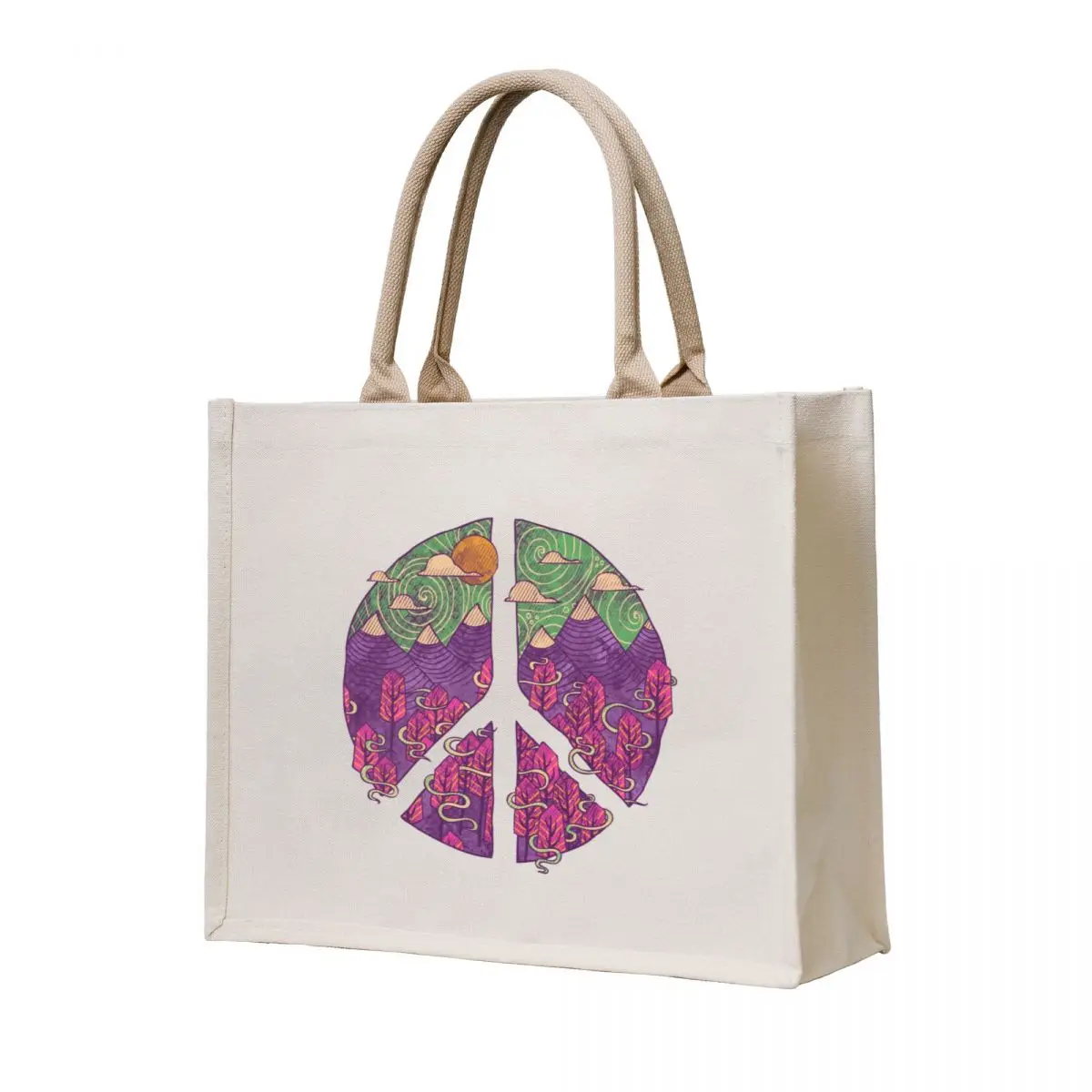

Peaceful Landscape Tote Bag Custom bag reusable shopping bag tote university tote