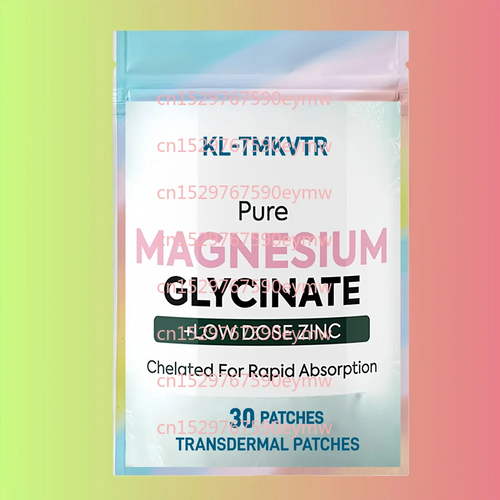 30 Patches Magnesium Glycinate with Zinc Transdermal Patches for Women and Men for Muscle Cramps and Sleep Support