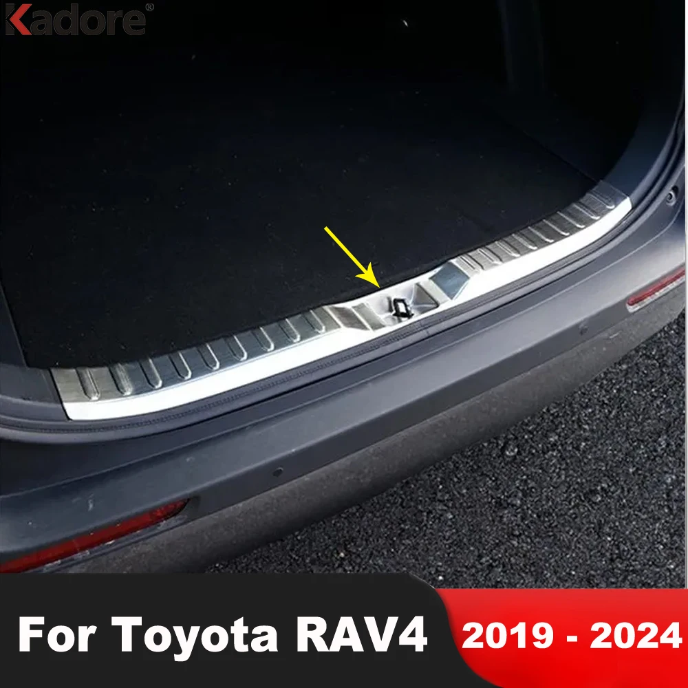 

Защитная накладка на задний бампер для Toyota RAV4 2019-2024, стальная накладка на дверь багажника, аксессуары
