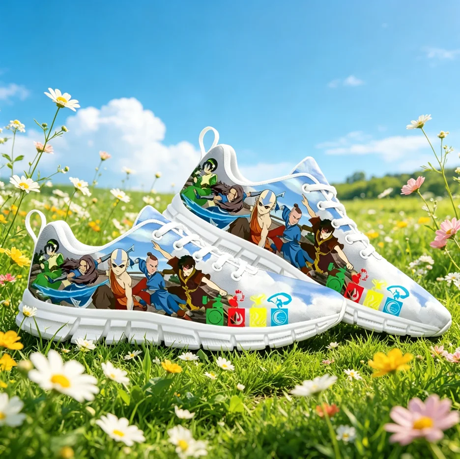 

Avatar The Last Airbender All-over Print Running Shoes Unisex Mesh Lightweight Comfortable Outdoor Walking Sneakers